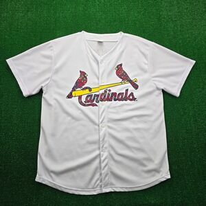 St Louis Cardinals Jersey Mens XL White Button‎ Up MLB Baseball #16 Kolten Wong